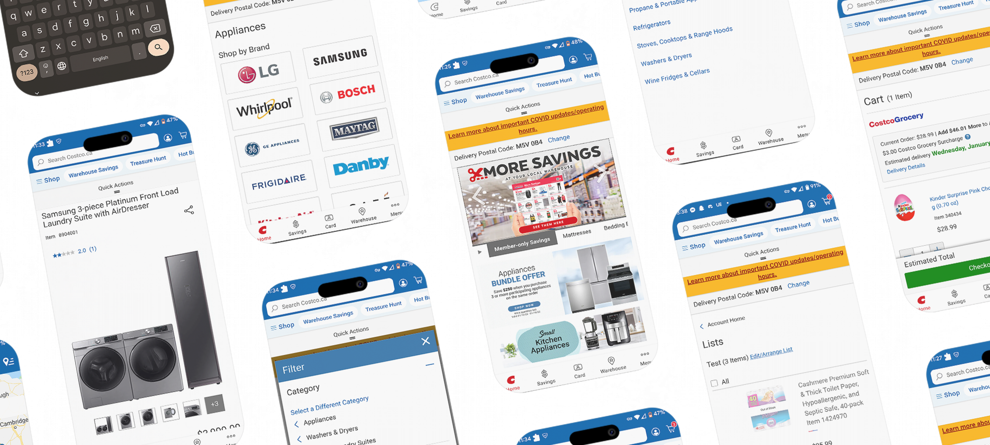 Screen App UI Mockup with Variant Background 2k x 9 Blank